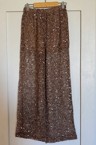 Sequins Mesh Pants