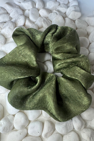 Khaki Hair Scrunchie Accessories Sage Collective