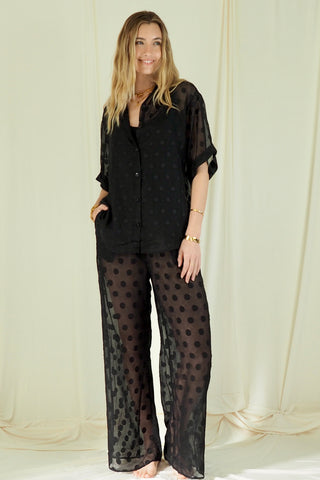 Janie Sheer Shirt and Pants Set - By Frankie Sets By Frankie