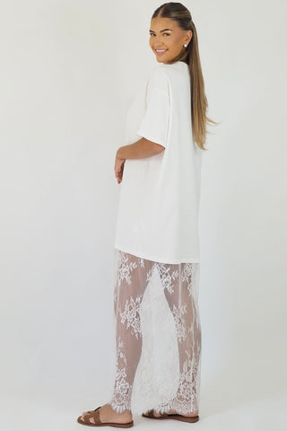Oversized Tee With Lace Skirt - By Frankie maxi dress By Frankie
