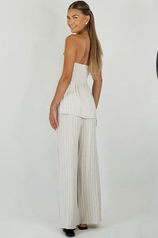 Emily Oatmeal Pinstripe Set - By Frankie sets By Frankie