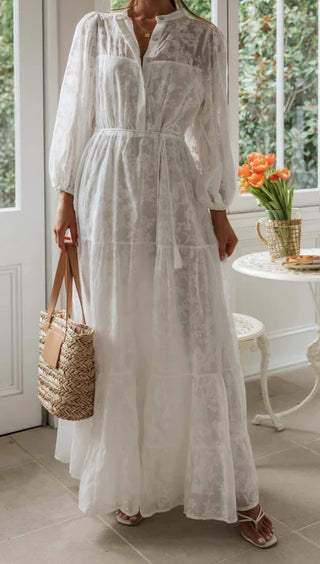 Harper Maxi Dress - Cream Dresses Indikah   