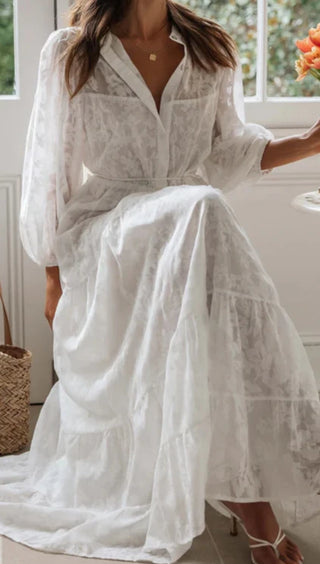 Harper Maxi Dress - Cream Dresses Indikah   