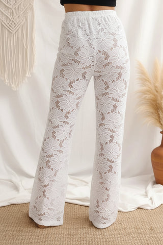Riley White Lace Pants Set - By Frankie Sets By Frankie