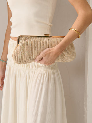 Pria Clutch Bag - Beige Accessories Angel Whisper