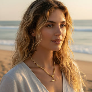 Vintage Inspired Toggle Necklace - 18K Gold Plated Accessories Sage Collective