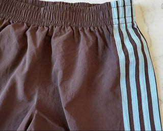 Retro Billy Track Shorts - Brown/Blue Bottoms Sage Collective