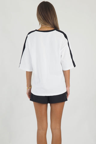 Retro Billy Track Shorts - Black/White Bottoms Sage Collective