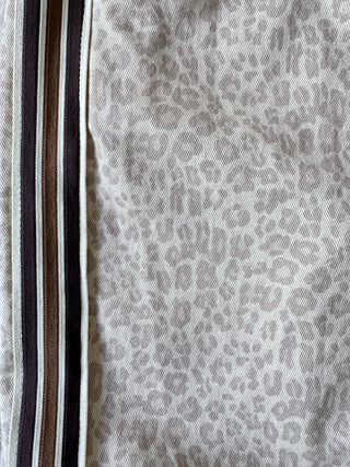 Snow Leopard Denim Racer Pants  - By Frankie