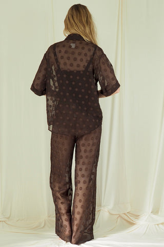 Janie Sheer Shirt and Pants Set - By Frankie Sets By Frankie