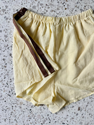 Lemon/Yellow Racer Stripe Shorts - By Frankie Bottoms By Frankie