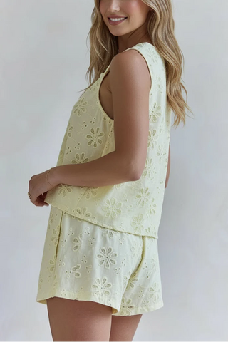 Taline Lemon Embroidered Shorts Shorts Du Soleil