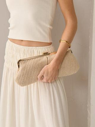 Pria Clutch Bag - Beige Accessories Angel Whisper