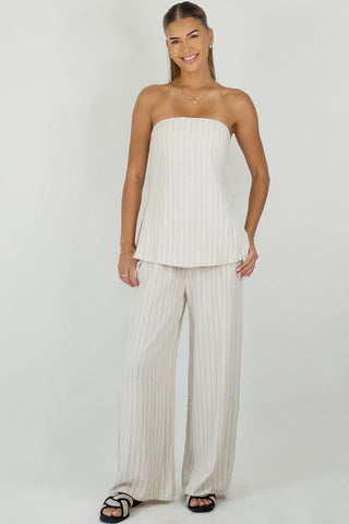 Emily Oatmeal Pinstripe Set - By Frankie sets By Frankie