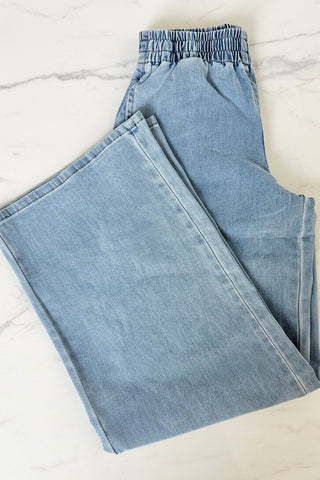 Leah Light Denim Wide/Straight Leg Jeans Bottoms Country Denim