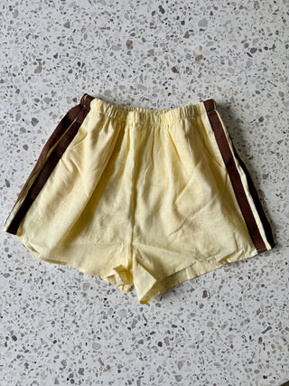 Lemon/Yellow Racer Stripe Shorts - By Frankie Bottoms By Frankie