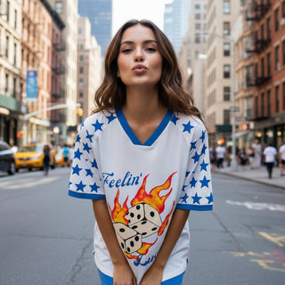 Burning Dice Tee - By Frankie Tops By Frankie