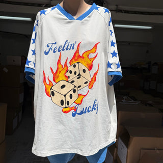 Burning Dice Tee - By Frankie Tops By Frankie