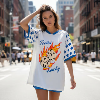 Burning Dice Tee - By Frankie Tops By Frankie