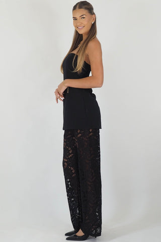 Kate Black Lace Pants Set - By Frankie sets By Frankie