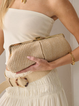 Pria Clutch Bag - Beige Accessories Angel Whisper