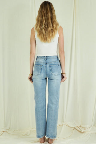 Kayla Straight Denim Jeans - Light Washed Blue Bottoms Country Denim
