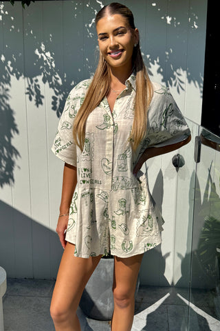 Long Live Cowgirls Playsuit - By Frankie playsuits BY FRANKIE