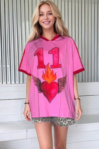 Hearts Eleven Tee - By Frankie Tops By Frankie