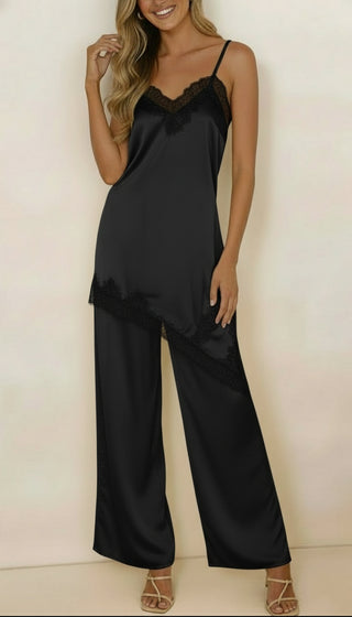 Kylie Black Lace Asymmetrical Set - By Frankie Sets By Frankie