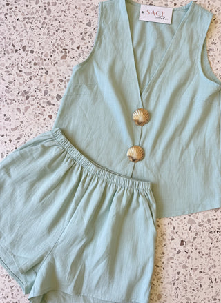 Lanie Mint Shell Set - By Frankie Sets By Frankie
