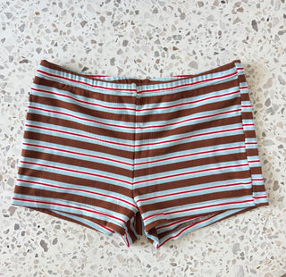 Kayda Bootie Shorts - Brown/Red