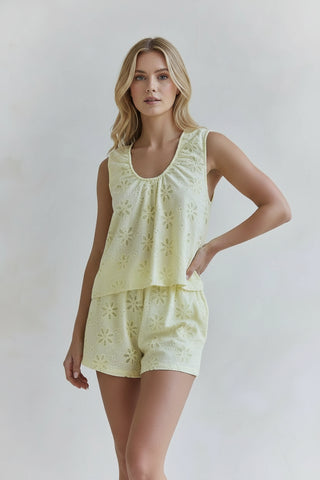 Taline Lemon Embroidered Shorts Shorts Du Soleil