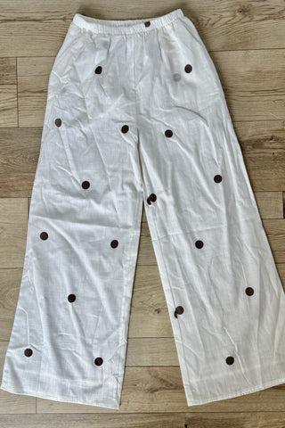 Emily White/Brown Polka Dot Set - By Frankie Sets By Frankie