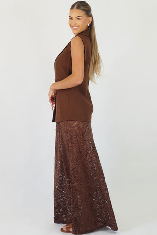 Tiller Brown Vest - By Frankie TOPS By Frankie