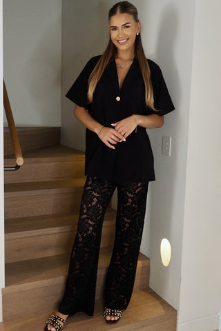 Giselle Lace Pants Black Set - By Frankie sets By Frankie