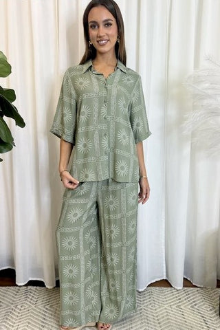 Sun Set Long - Khaki Tops By frankie   