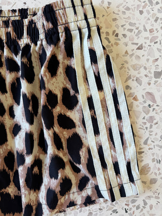 Retro Billy Track Shorts - Leopard Bottoms Sage Collective