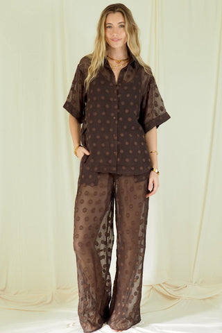 Janie Sheer Shirt and Pants Set - By Frankie Sets By Frankie