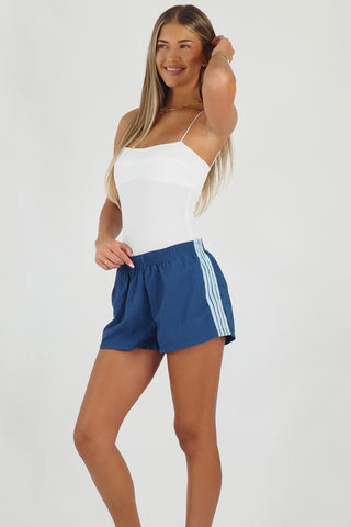 Retro Billy Track Shorts - Blue/Blue Bottoms Sage Collective