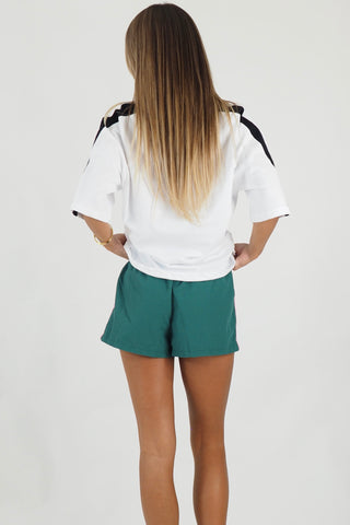 Retro Billy Track Shorts - Green/Pink Bottoms Sage Collective