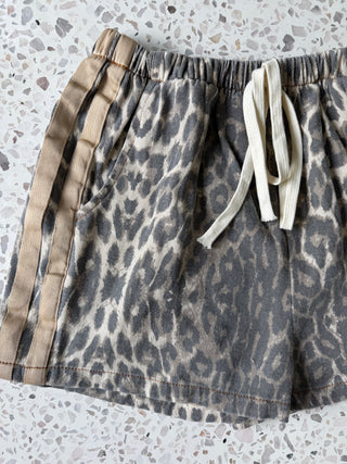 OG Leopard Racer Denim Shorts - By Frankie sets By Frankie