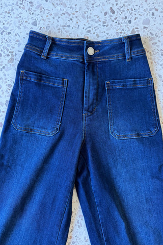 Winona Wide Leg Jeans - Dark Blue Bottoms Country Denim