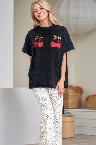 Cherry's Tee - By Frankie Tops By Frankie