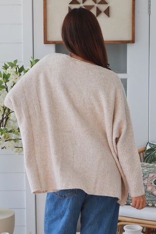 Elke Jumper - Beige Tops Isabella Boho