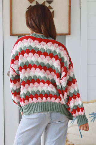 Loretta Cardigan/Jacket - Pink/Khaki Outerwear Isabella Boho