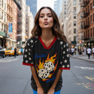 Burning Dice Tee - By Frankie Tops By Frankie