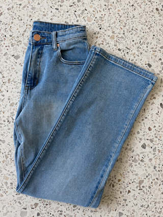 Kayla Straight Denim Jeans - Light Washed Blue Bottoms Country Denim