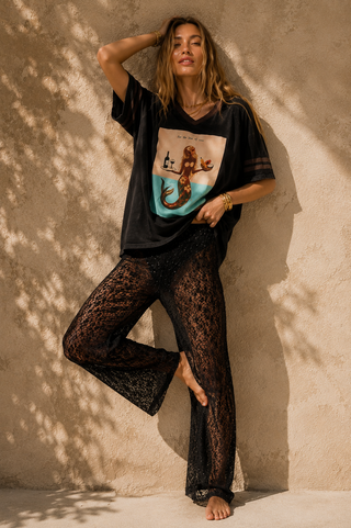 Lace Pants With Sequins - By Frankie Bottoms BY FRANKIE