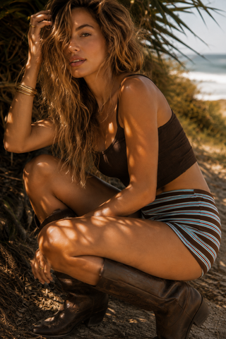 Retro Billy Track Shorts - Brown/Pink (Copy) Bottoms Sage Collective
