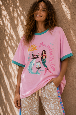 Pink Mermaid Tee - By Frankie Tops By Frankie
